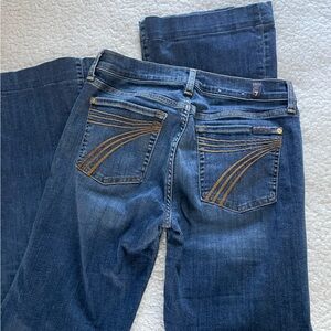 7 For All Mankind Women's Indigo Boot Cut Jeans